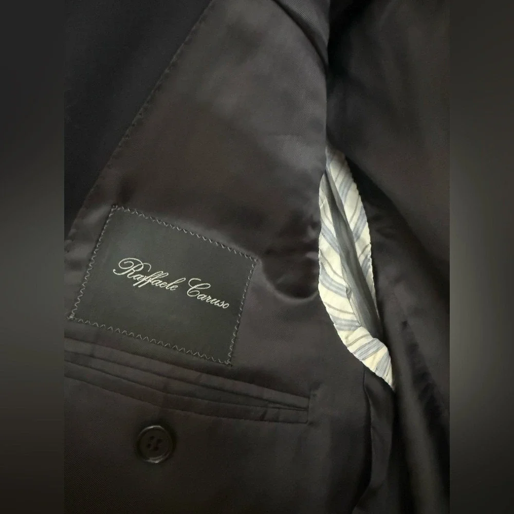 NWT Raffaele Caruso Wool Blazer Jacket IT‎ 50 / 40R Midnight Blue Italy $838
